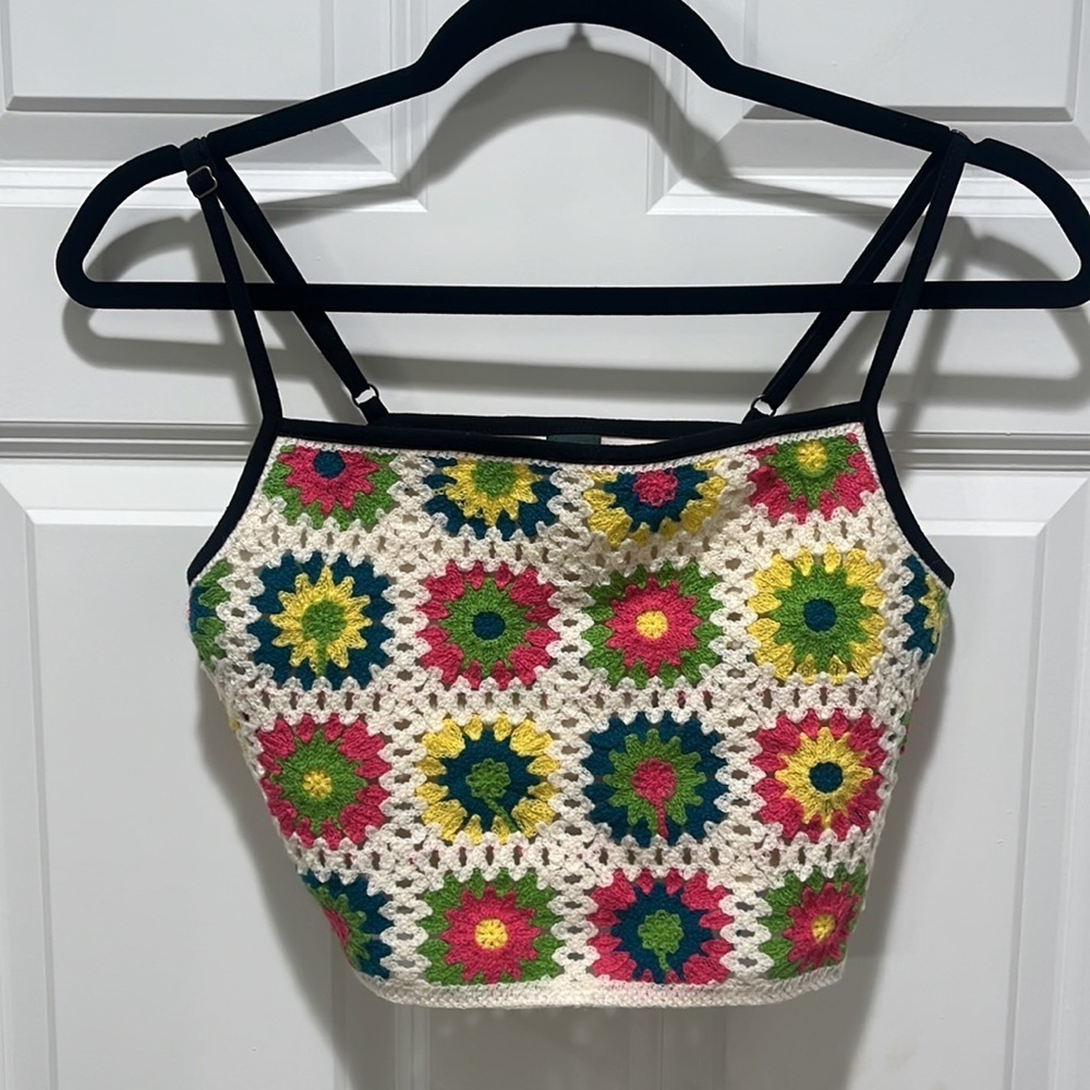 Wild fable Crochet tiny tank crop top S SMALL - Picture 4 of 8